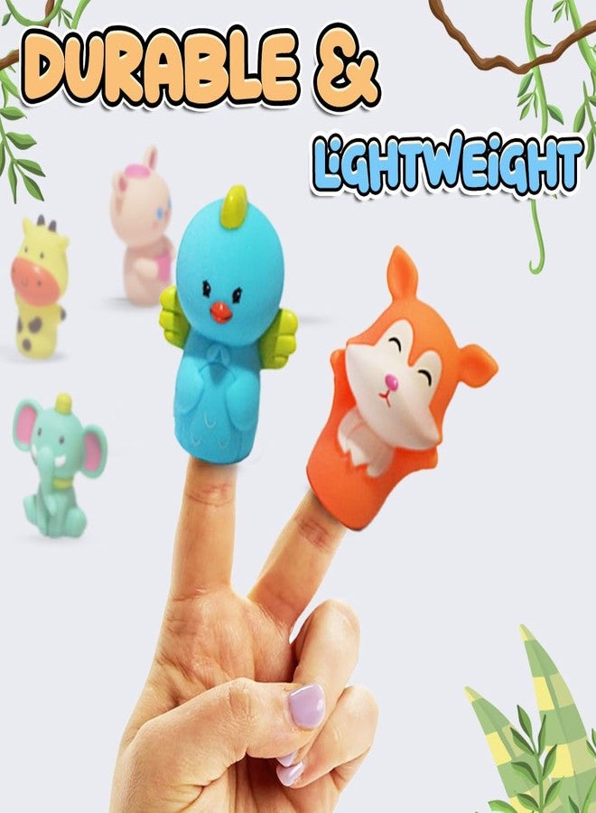Wembley 5 Pcs Wild Animal Finger Puppet Toy For Kids| Mini Soft Figures Toy For Boys & Girls| Ideal As Party Favors, Shows, Playtime, Schools, Return Gifts| Role Play Toys (Animals), Multicolor - Image 3
